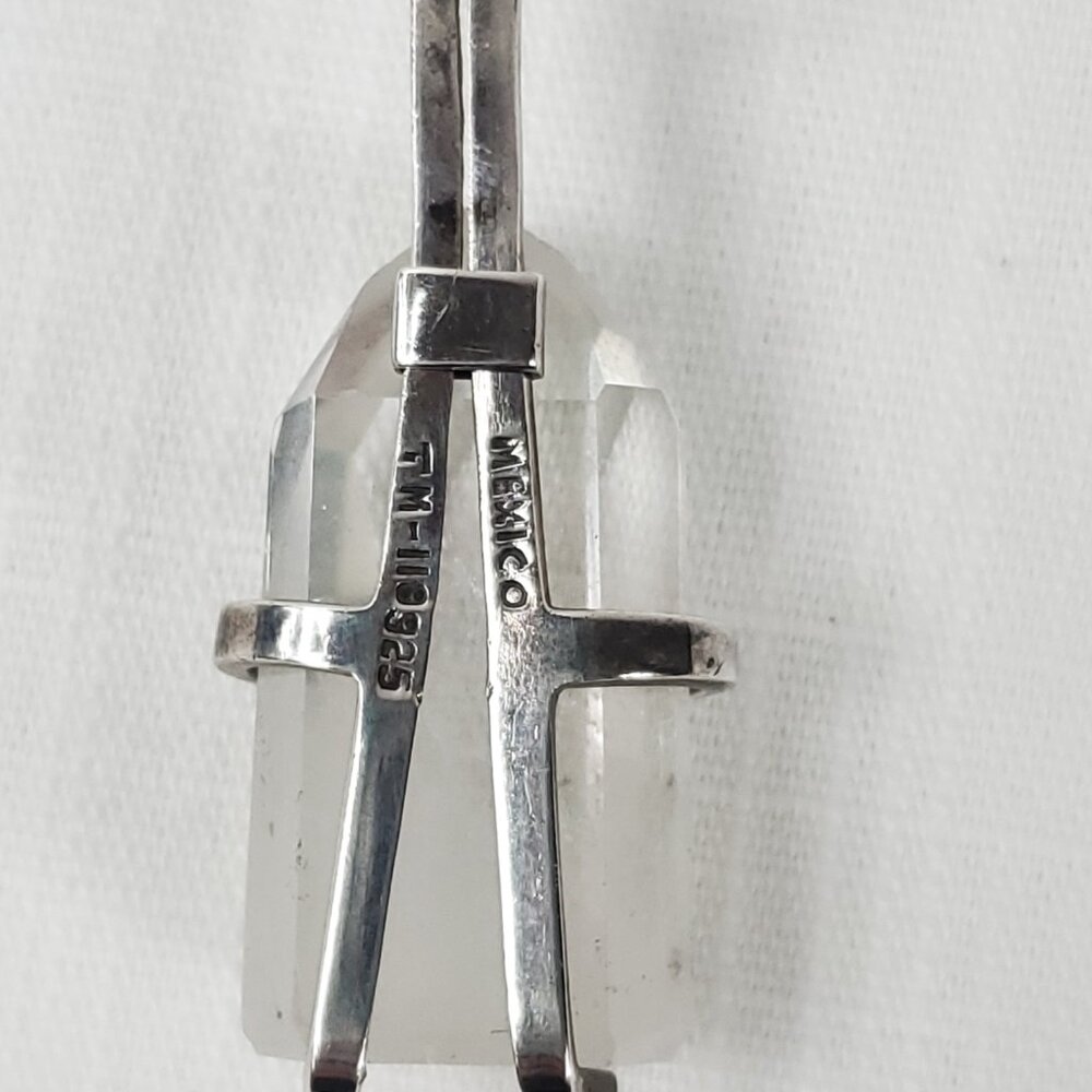 Gorgeous Large Crystal Quartz Pendant W/Sterling Silver 925 Crystal Holder - Picture 3 of 8